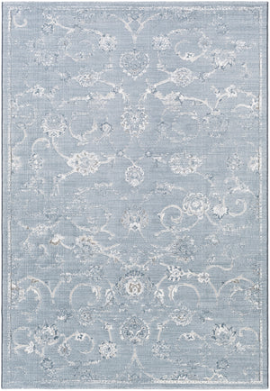 Contempo CPO-3725 Traditional Polypropylene Rug CPO3725-92129 Denim, Pale Blue, Light Gray, Ivory 100% Polypropylene 9' x 12'10"