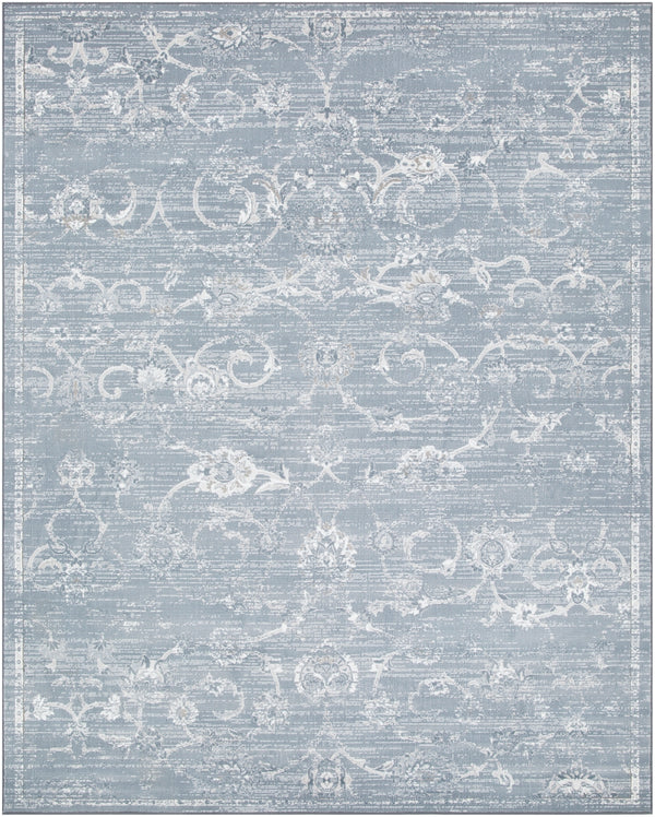 Contempo CPO-3725 Traditional Polypropylene Rug CPO3725-71010 Denim, Pale Blue, Light Gray, Ivory 100% Polypropylene 7'10" x 10'