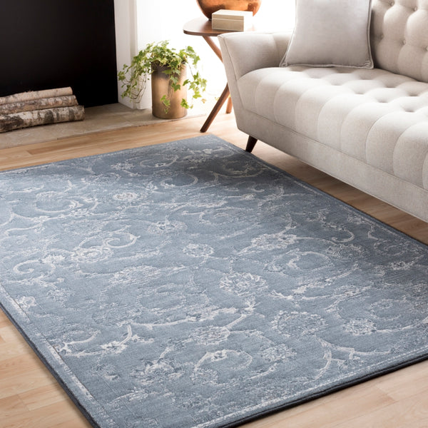 Contempo CPO-3725 Traditional Polypropylene Rug CPO3725-92129 Denim, Pale Blue, Light Gray, Ivory 100% Polypropylene 9' x 12'10"