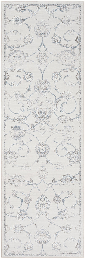 Contempo CPO-3726 Traditional Polypropylene Rug CPO3726-27710 Denim, Medium Gray, Light Gray, Ivory 100% Polypropylene 2'7" x 7'10"