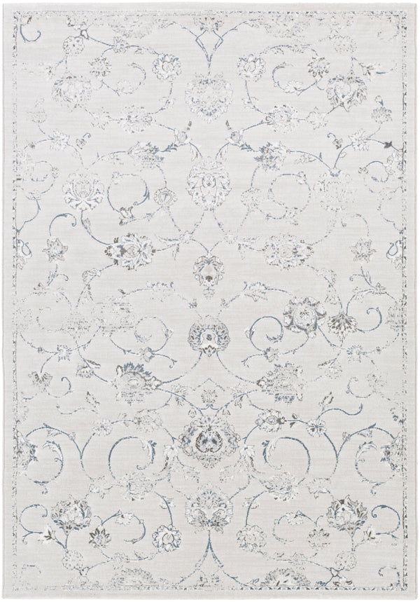 Contempo CPO-3726 Traditional Polypropylene Rug CPO3726-92129 Denim, Medium Gray, Light Gray, Ivory 100% Polypropylene 9' x 12'10"