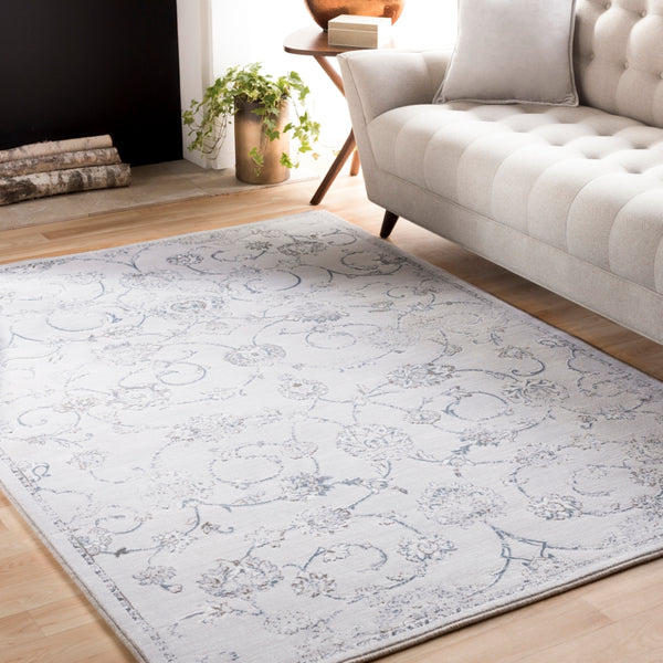 Contempo CPO-3726 Traditional Polypropylene Rug CPO3726-92129 Denim, Medium Gray, Light Gray, Ivory 100% Polypropylene 9' x 12'10"