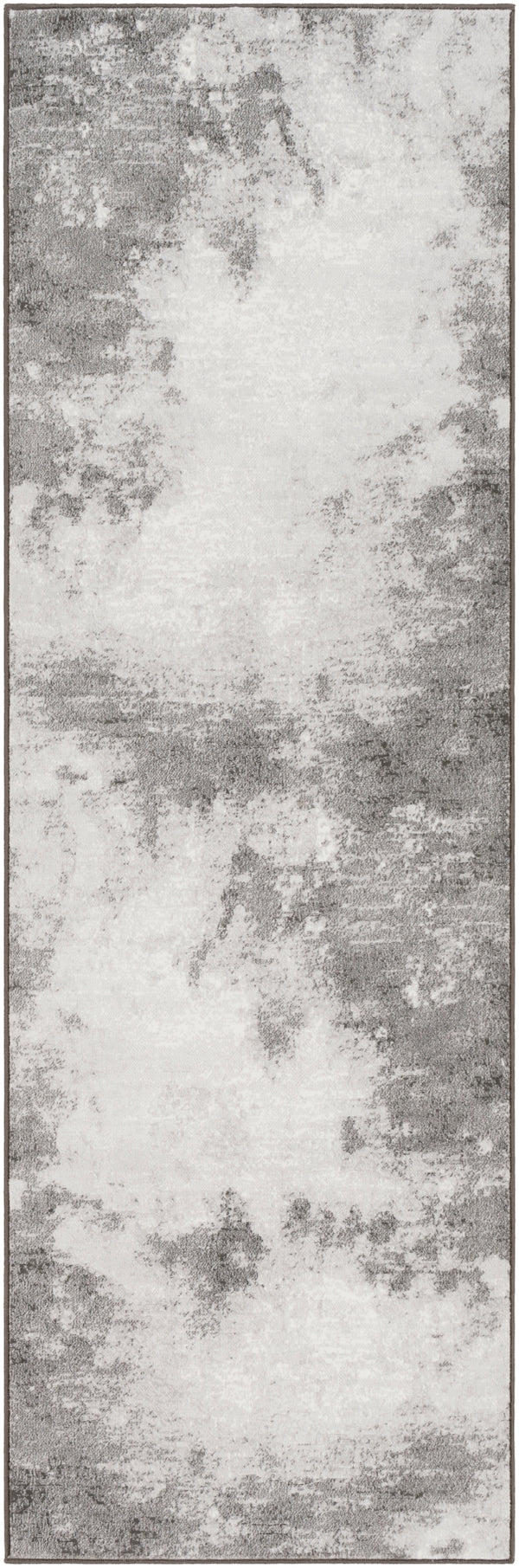 Contempo CPO-3839 Modern Polypropylene Rug CPO3839-27710 Light Gray, White, Charcoal 100% Polypropylene 2'7" x 7'10"