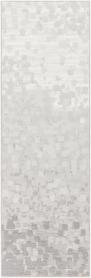 Contempo CPO-3843 Modern Polypropylene Rug CPO3843-27710 Light Gray, White 100% Polypropylene 2'7" x 7'10"