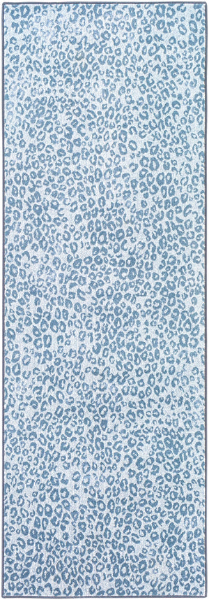 Contempo CPO-3851 Modern Polypropylene Rug CPO3851-27710 Dark Blue, Cream, Denim 100% Polypropylene 2'7" x 7'10"