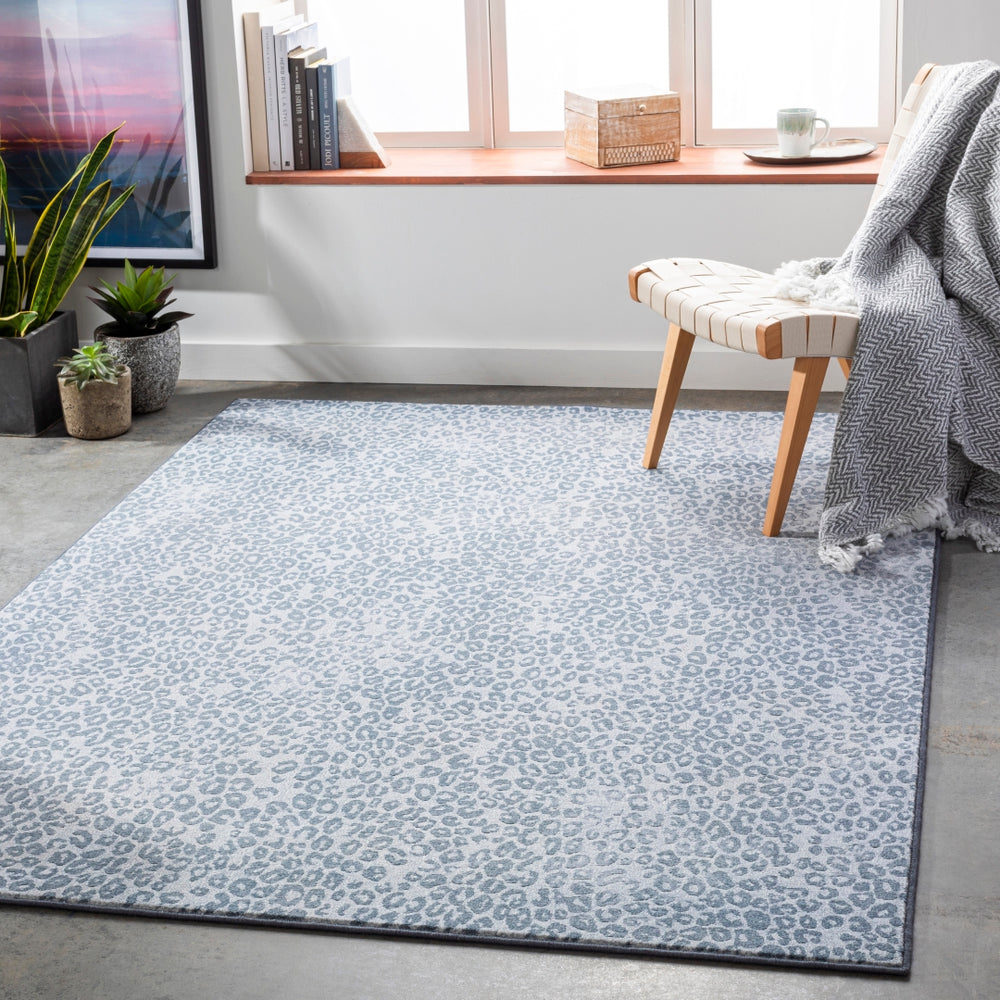 Contempo CPO-3851 Modern Polypropylene Rug CPO3851-91210 Dark Blue, Cream, Denim 100% Polypropylene 9' x 12'10"