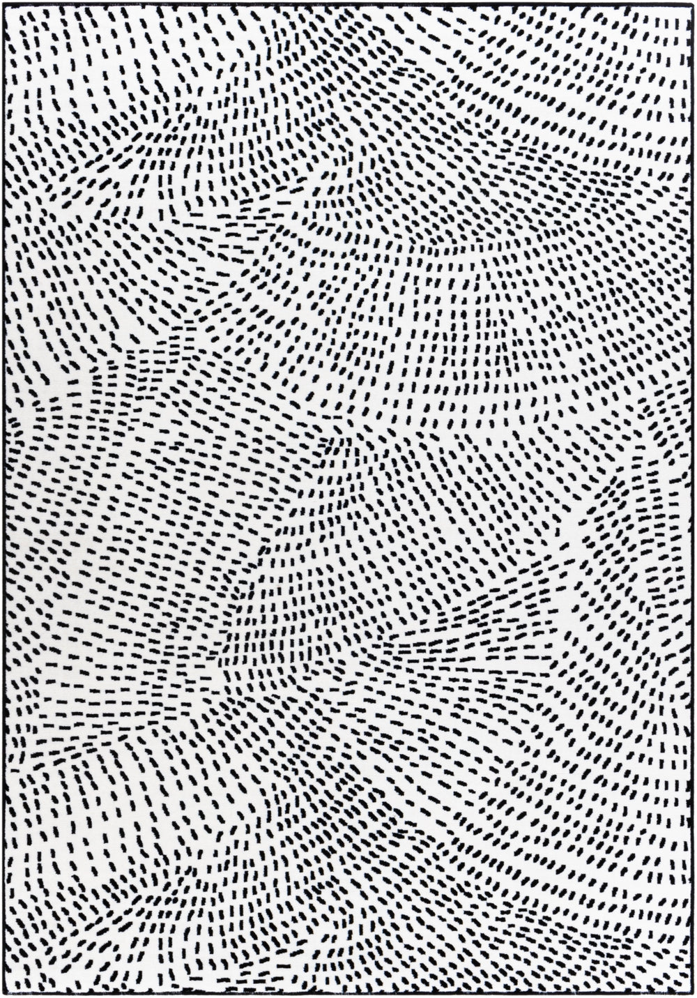 Contempo CPO-3860 Modern Polypropylene Rug CPO3860-91210 White, Black 100% Polypropylene 9' x 12'10"