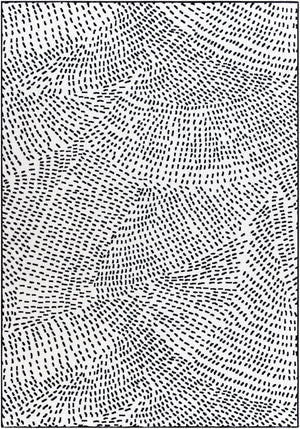 Contempo CPO-3860 Modern Polypropylene Rug CPO3860-91210 White, Black 100% Polypropylene 9' x 12'10"