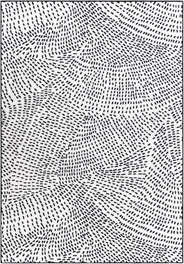 Contempo CPO-3860 Modern Polypropylene Rug CPO3860-91210 White, Black 100% Polypropylene 9' x 12'10"