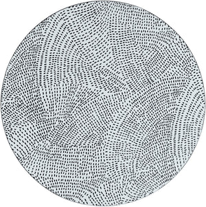 Contempo CPO-3860 Modern Polypropylene Rug CPO3860-710RD White, Black 100% Polypropylene 7'10" Round