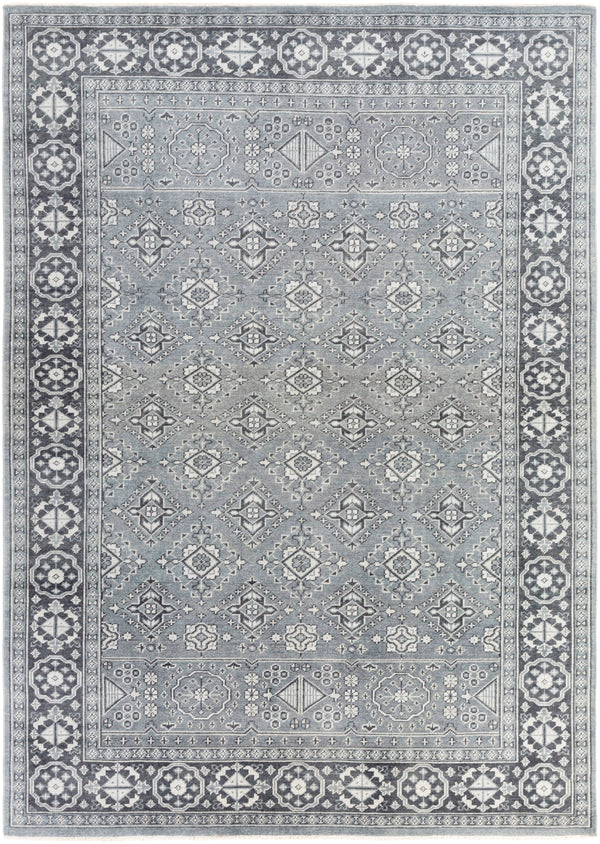Cappadocia CPP-5012 Traditional Wool Rug CPP5012-811 Denim, Ink, Pale Blue 100% Wool 8' x 11'