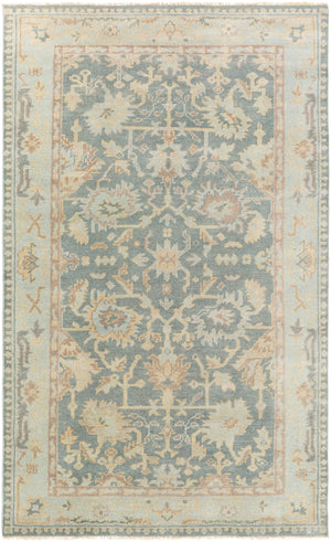 Cappadocia CPP-5020 Traditional Wool Rug CPP5020-913 Medium Gray, Mint, Butter, Taupe 100% Wool 9' x 13'