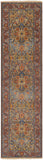 Cappadocia CPP-5022 Traditional Wool Rug CPP5022-28 Sage, Bright Purple, Dark Blue, Mustard, Grass Green 100% Wool 2' x 8'