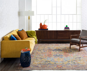 Cappadocia CPP-5022 Traditional Wool Rug CPP5022-913 Sage, Bright Purple, Dark Blue, Mustard, Grass Green 100% Wool 9' x 13'