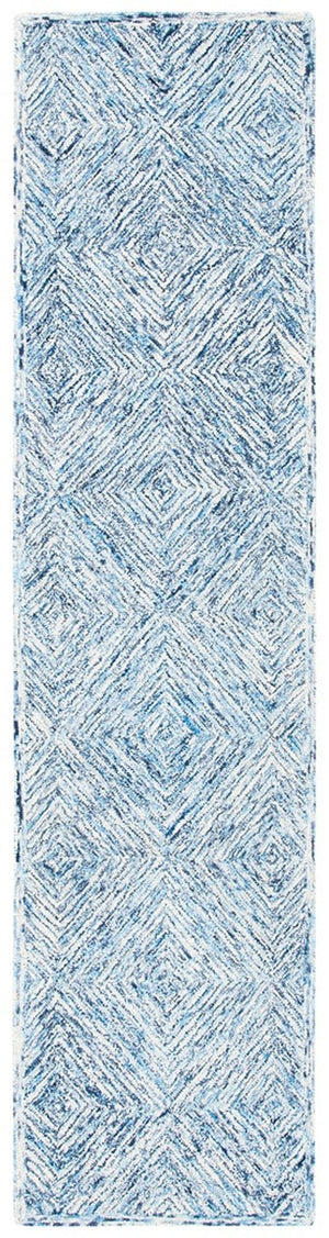 Capri 207  Hand Tufted 100% Wool Pile Rug Ivory / Blue