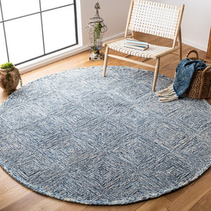 Capri 207  Hand Tufted 100% Wool Pile Rug Ivory / Blue