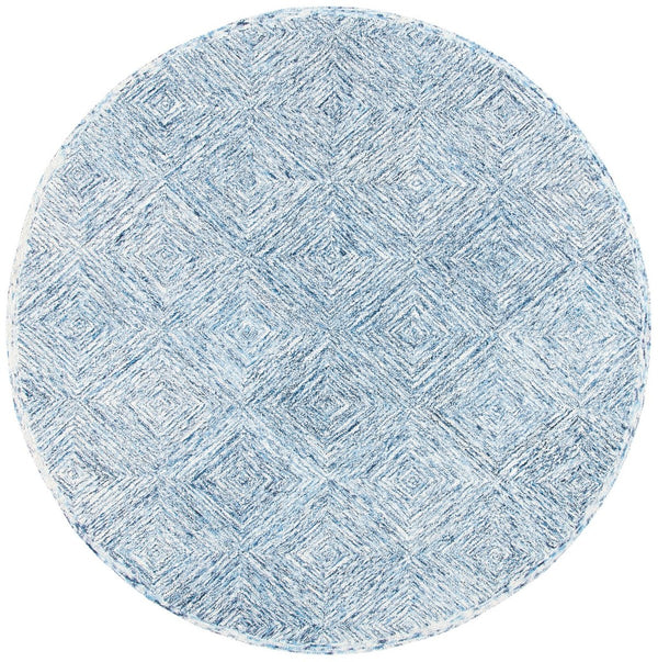 Capri 207  Hand Tufted 100% Wool Pile Rug Ivory / Blue