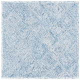 Capri 207  Hand Tufted 100% Wool Pile Rug Ivory / Blue