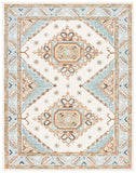 Capri 209  Hand Tufted 100% Wool Pile Rug Ivory / Rust