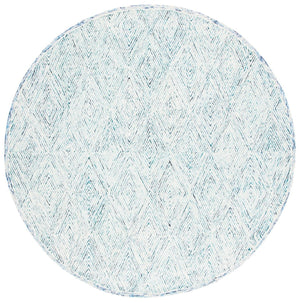 Capri 213  Hand Tufted 100% Wool Pile Rug Blue / Ivory