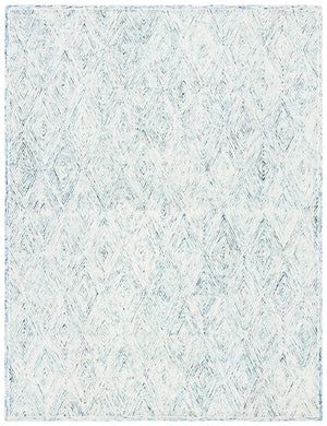 Capri 213  Hand Tufted 100% Wool Pile Rug Blue / Ivory