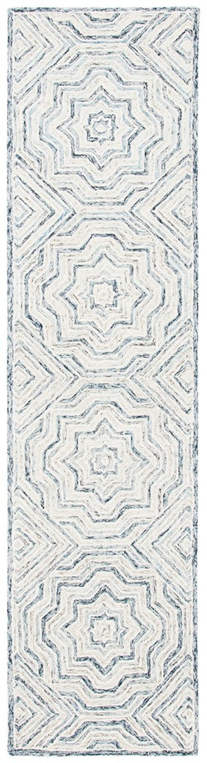 Capri 215  Hand Tufted 100% Wool Pile Rug Beige / Blue