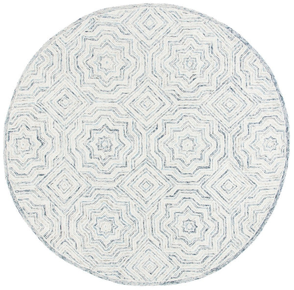 Capri 215  Hand Tufted 100% Wool Pile Rug Beige / Blue