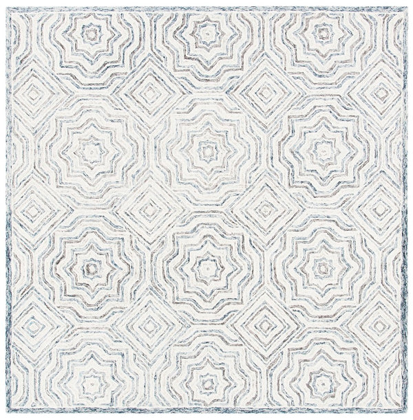 Capri 215  Hand Tufted 100% Wool Pile Rug Beige / Blue