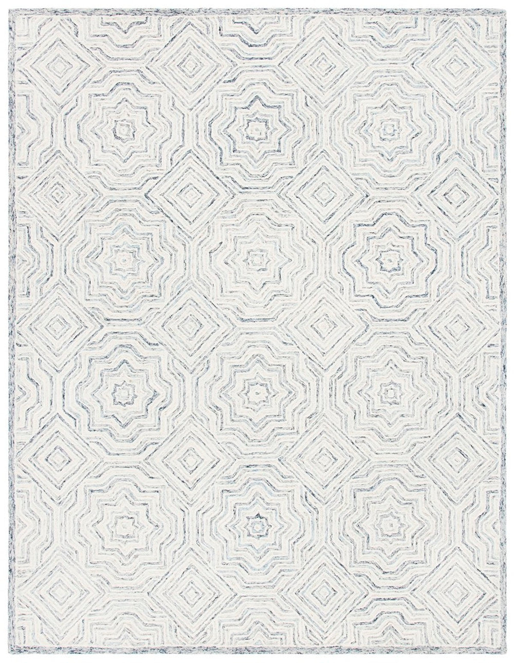 Capri 215  Hand Tufted 100% Wool Pile Rug Beige / Blue