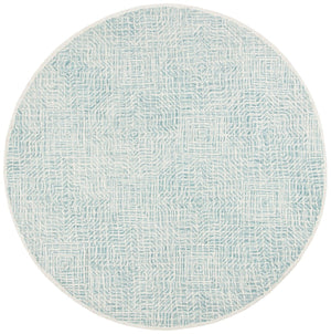 Capri 215  Hand Tufted 100% Wool Pile Rug Blue / Ivory