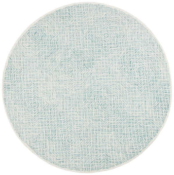 Capri 215  Hand Tufted 100% Wool Pile Rug Blue / Ivory