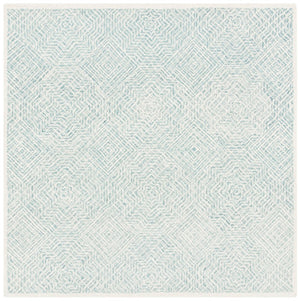 Capri 215  Hand Tufted 100% Wool Pile Rug Blue / Ivory