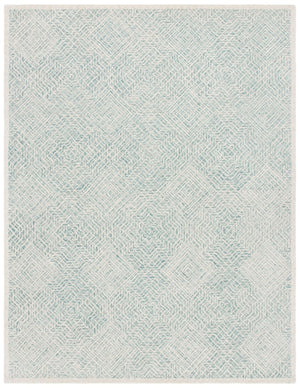 Capri 215  Hand Tufted 100% Wool Pile Rug Blue / Ivory