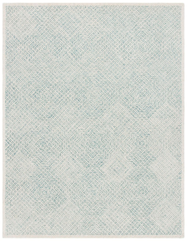 Capri 215  Hand Tufted 100% Wool Pile Rug Blue / Ivory