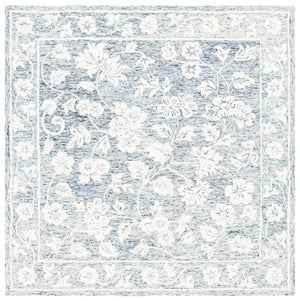 Capri 216  Hand Tufted 100% Wool Pile Rug Blue / Ivory