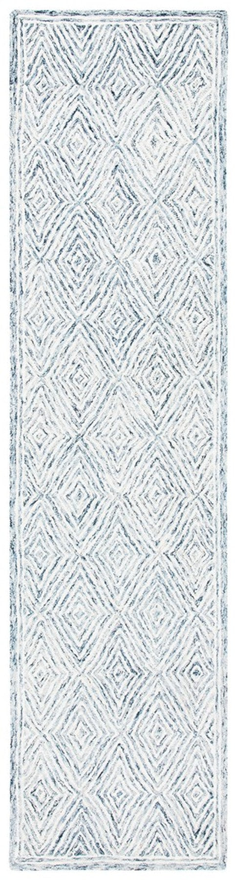 Capri 217 Hand Tufted 100% Wool Pile  Rug Ivory / Blue 100% Wool Pile CPR217A-9
