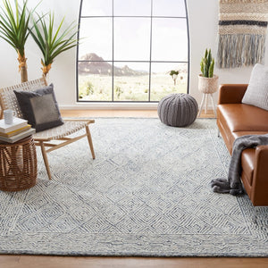 Capri 217 Hand Tufted 100% Wool Pile  Rug Ivory / Blue 100% Wool Pile CPR217A-9