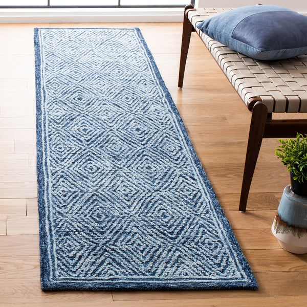 Capri 217 Hand Tufted 100% Wool Pile  Rug Navy 100% Wool Pile CPR217N-9