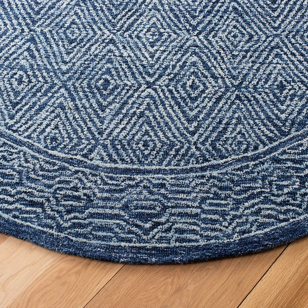 Capri 217 Hand Tufted 100% Wool Pile  Rug Navy 100% Wool Pile CPR217N-9