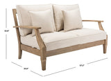 Martinique Wood Patio Loveseat in Natural
