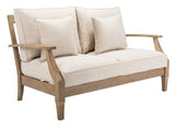 Martinique Wood Patio Loveseat in Natural