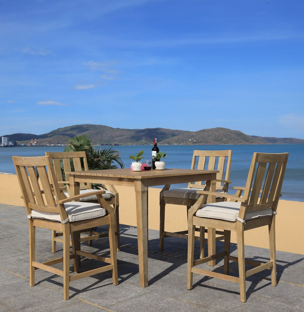 Safavieh San Salvador Patio Bar Table in Natural CPT1019A 889048791602