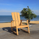 Safavieh San Juan Wood Adirondack Chair in Natural CPT1021A 889048791626