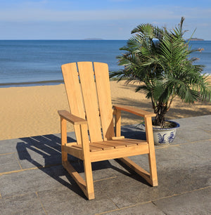 Safavieh San Juan Wood Adirondack Chair in Natural CPT1021A 889048791626