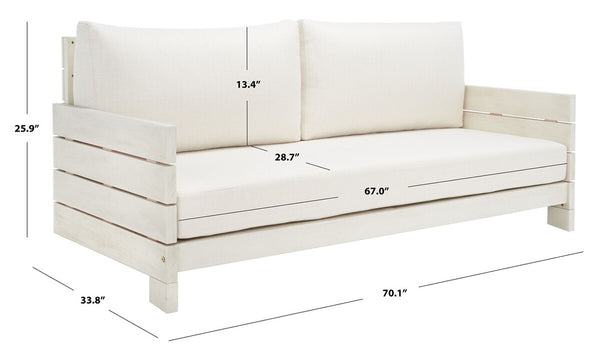 Safavieh Chrissie Wood Patio Sofa CPT1033A-2BX