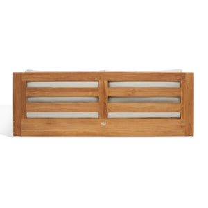 Safavieh Kauai Brazilian Teak Patio Sofa Natural / Beige Wood / Fabric / Foam CPT1041A-2BX