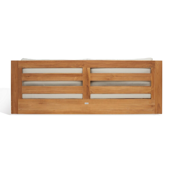 Safavieh Kauai Brazilian Teak Patio Sofa Natural / Beige Wood / Fabric / Foam CPT1041A-2BX