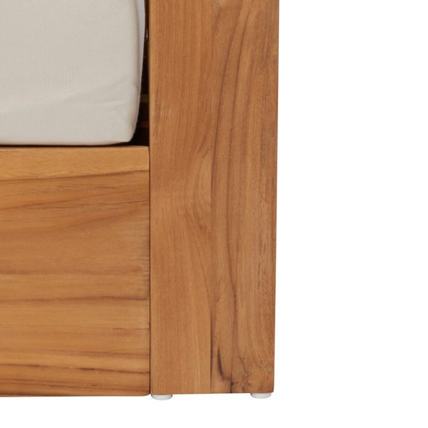 Safavieh Kauai Brazilian Teak Patio Sofa Natural / Beige Wood / Fabric / Foam CPT1041A-2BX