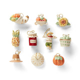 Autumn 10-Piece Porcelain Ornament Set - Celebrate Fall with Handcrafted Seasonal Symbols & Decor