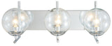 Bethel Chrome Wall Sconce in Metal & Glass